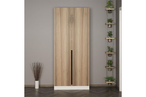 KALE 210 CM 2 KAPAKLI 2B RAF PORTMANTO, BEYAZ DORE PLUS