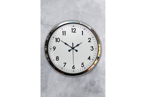 MODERN KLASİK KROM METAL DUVAR SAATİ 40 CM