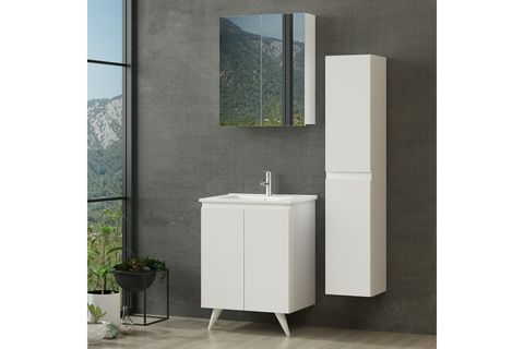 NİKA BANYO DOLABI AY2K, BEYAZ, 65CM