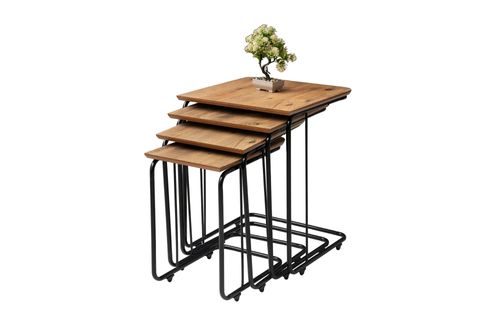 KONAK ZİGON SEHPA, SİYAH, DİŞ BUDAK