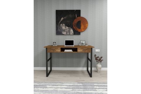ARNETTİ ALLEN AHŞAP ÇALIŞMA MASASI, CEVİZ