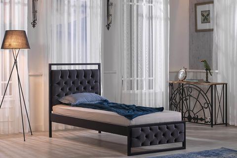 UNİMET MİTHRA METAL KARYOLA, SİYAH, 90X200