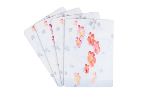 SOFT ÇİÇEK DESEN AMERİKAN SERVİS DÖRTLÜ SET