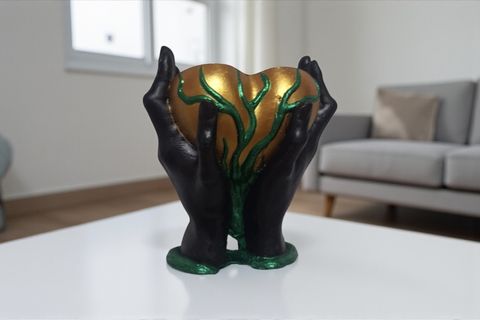 ELLER ARASINDA KALP DEKORATİF OBJE