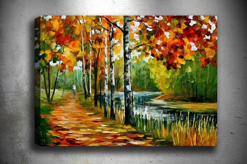 SOYNBAHAR MANZARA DEKORATİF KANVAS TABLO, 50X70