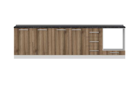 MİNAR 295 CM MUTFAK DOLABI BEYAZ DORE 295-D3-ALT MODÜL