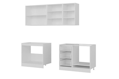 MİNAR 255 CM MUTFAK DOLABI BEYAZ DORE 255 D14