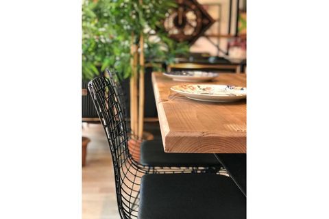 WOODEN DUMANO X MASA VE SANDALYE TAKIMI, CEVİZ, 140X80