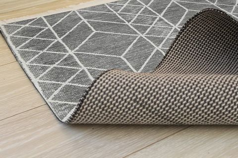 MARKAEV KOYU GRİ ÇİZGİLİ İSKANDİNAV KİLİM 008 80X300