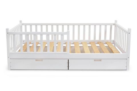 NATURKİDZ MONTESSORİ KARYOLA, ÇEKMECELİ, BEYAZ, 90X190