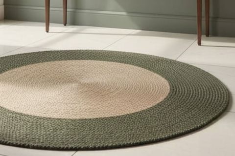 TERRA YUVARLAK HALI, YEŞİL NATURAL, 100 CM