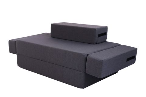COMFY ÇİFT KİŞİLİK YATAK OLABİLEN KOLTUK, GRİ