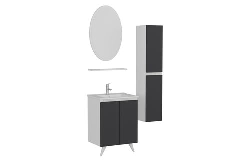 NİKA BANYO DOLABI 65CM AY2K 1EA1R ETJ BOY BEYAZ ANTRASİT