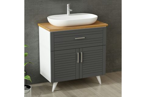 VERA BANYO DOLABI ALT 85CM AY2K1Ç TZG BEYAZ ANTRASİT