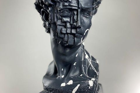 DAVID WHITE SPLASH POP ART DEKORATİF ROMA YUNAN HEYKELLERİ