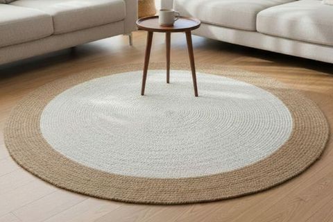 RİVA YUVARLAK MODEL HALI, KREM NATURAL, 100 CM