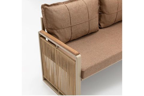 ALASKA MASALI PUFLU BAHÇE BALKON TAKIMI, KAHVE