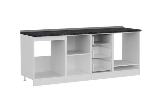 MİNAR 215 CM MUTFAK DOLABI BEYAZ 215-B3-ALT MODÜL