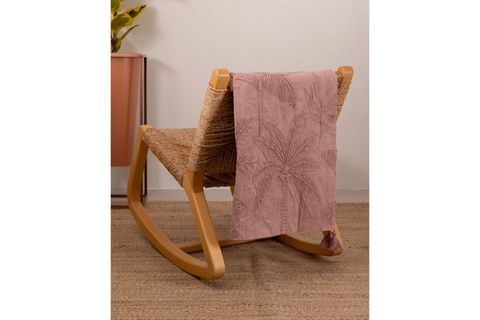 THE MİA THROW KOLTUK ŞALI PÜSKÜLLÜ GÜL KURUSU 170X130