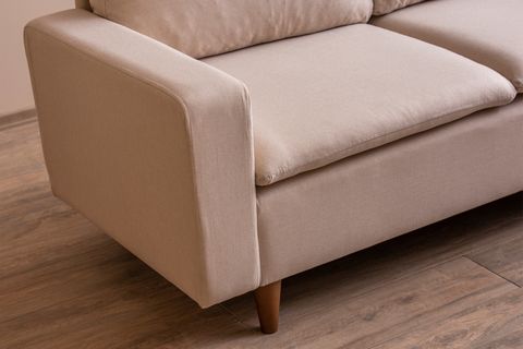 PAFU LUNGO KETEN MODÜLER İKİLİ KOLTUK, KREM