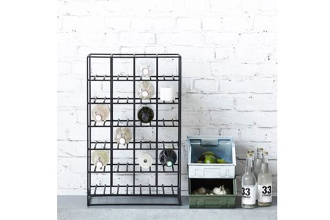 GERANİ ŞARAP RAFI, SİYAH