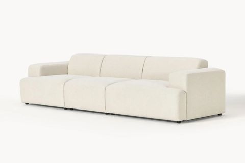 ELSA ÜÇLÜ KETEN KOLTUK, KIRIK BEYAZ