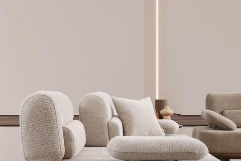 LUPE ÜÇLÜ KOLTUK, BEJ CEVİZ