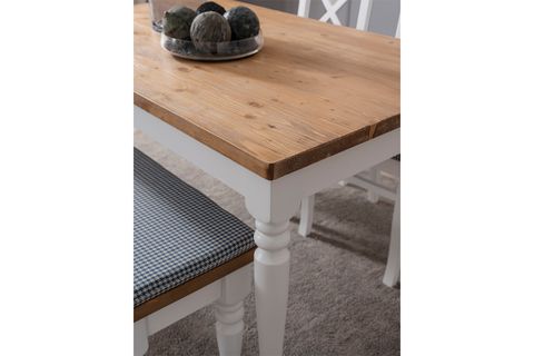 HİSAR AHŞAP MASA VE BENCH TAKIMI, 120X80
