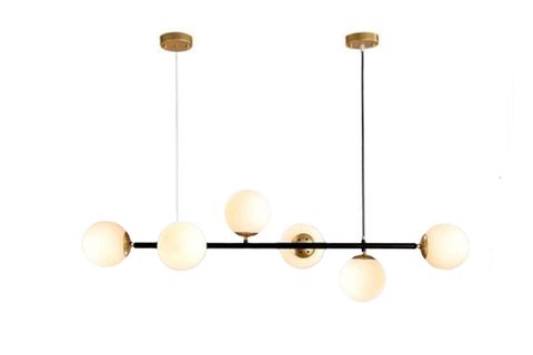 YEŞİM GOLD DETAYLI YATAY TASARIM MODERN BEYAZ CAMLI AVİZE