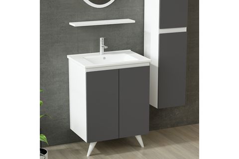 NİKA BANYO DOLABI 65CM AY2K 1EA1R ETJ BOY BEYAZ ANTRASİT