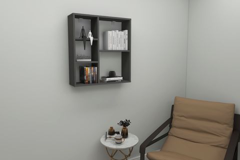 MYRA MODERN MUTFAK RAFI, ANTRASİT, 5 BÖLMELİ