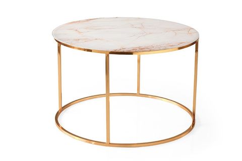 NİL ORTA SEHPA, GOLD, MERMER DESEN