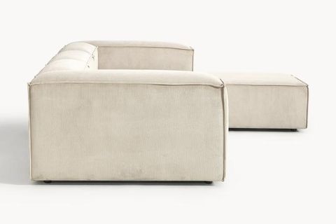 LENA FİTİLLİ KADİFE MODÜLER KÖŞE KOLTUK, BEYAZ