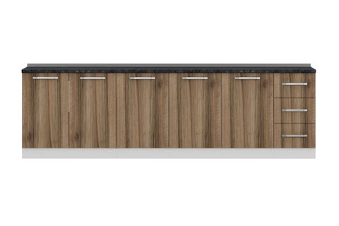 MİNAR 280 CM MUTFAK DOLABI BEYAZ DORE 280-D1-ALT MODÜL