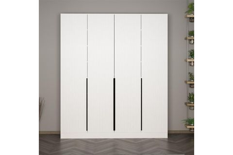 KALE 210 CM 4 KAPAKLI 2B RAF PORTMANTO, BYZ MBR ÇİZGİLİ BYZ
