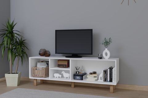 BOHEM SERİSİ TV ÜNİTESİ, NATURA MAT BEYAZ