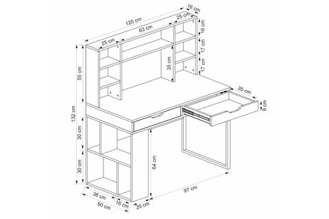 MİLA ÇALIŞMA MASASI, BEYAZ RAHLE