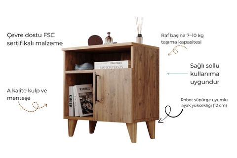 KOMMEN KOMODİN, ATLANTİK ÇAM, 3 BÖLMELİ