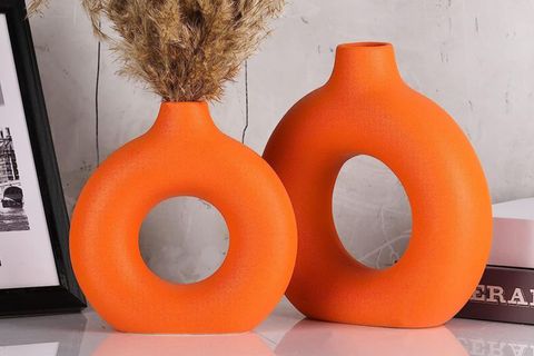 İKİLİ HALKA VAZO SET, ORANGE