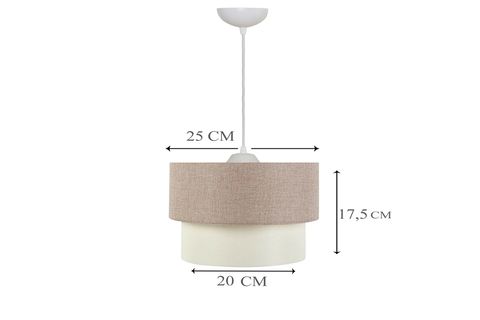 EVLİGHT DEKO PASTA 25'LİK PUDRA BEYAZ SARKIT AVİZE