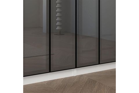 ALİN 2 GİZLİ ÇEKMECELİ 5 REFLEKTE CAM KAPAKLI BEYAZ DOLAP