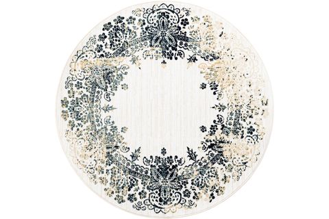 ETHNIC DOKUMA MAKINE HALISI, YUVARLAK, LACİVERT, 160X160, 1922NVY
