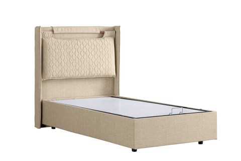 ZAGREB   BAZA BAŞLIK VE COMFORT YATAK SETİ, KREM, 100X200