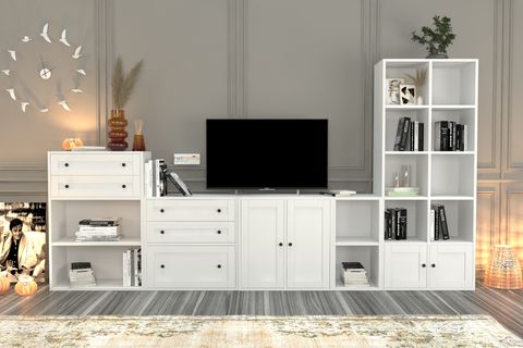AYDIN TV ÜNİTESİ, BEYAZ, 300 CM, TVT-1061