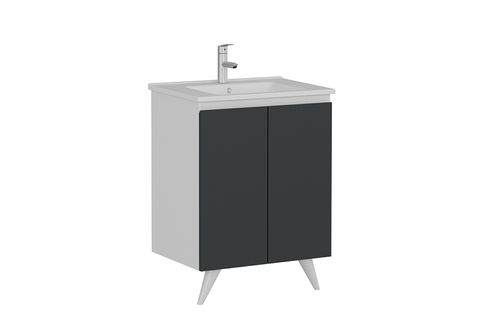 NİKA BANYO DOLABI ALT 65CM AY2K ETJ BEYAZ ANTRASİT