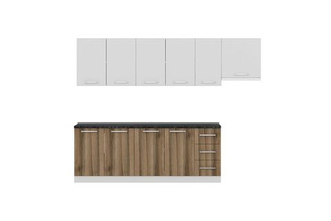 MİNAR EZGİ 280 CM MUTFAK DOLABI BEYAZ DORE 280-D10
