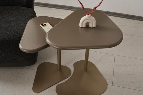 PİANO ORTA SEHPA VE İKİLİ ZİGON SEHPA SETİ, KAHVE