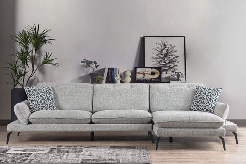 COSY KÖŞE KOLTUK, METAL AYAK, SAĞ KÖŞE, AÇIK GRİ