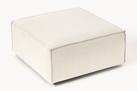 LENA KETEN PUF, KIRIK BEYAZ