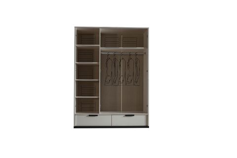 KOLEZYUM AY REFLEKTE KAPAK GARDIROP, 3 KAPAKLI